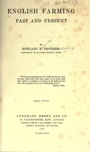 Cover of: English farming by Rowland Edmund Prothero Ernle