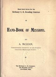 Cover of: Hand-book of missions