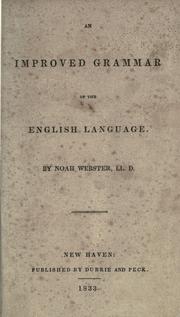Cover of: An improved grammar of the English language.