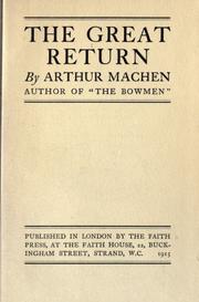 Cover of: The great return. by Arthur Machen