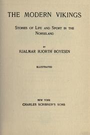 Cover of: The modern vikings by Hjalmar Hjorth Boyesen, Hjalmar Hjorth Boyesen