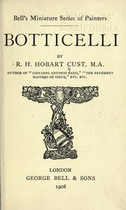 Cover of: Botticelli by Robert Henry Hobart Cust