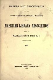Cover of: Proceedings. by American Library Association