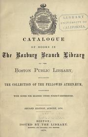 Cover of: Catalogue of books ...: including the collection of the Fellowes Athenaeum ...
