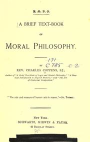 Cover of: A brief text-book of moral philosophy. by Charles Coppens