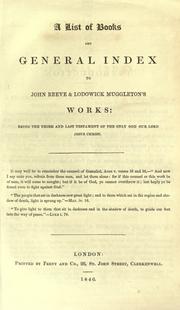 A list of books and general index to John Reeve & Lodowick Muggleton's works by Joseph Frost
