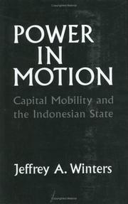 Cover of: Power in motion by Jeffrey A. Winters