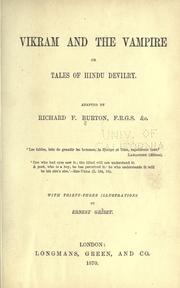 Cover of: Vikram and the vampire by Richard Francis Burton, Ernest Henry Griset, Isabel Lady Burton, Ernest Griset