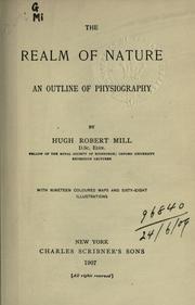 Cover of: The realm of nature: an outline of physiography.