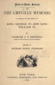 Cover of: The Greville memoirs by Charles Greville