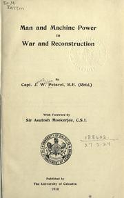 Cover of: Man and machine power in war and reconstruction