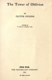 Cover of: The tower of oblivion by Oliver Onions