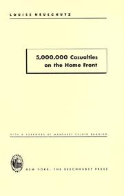 Cover of: 5,000,000 casualties on the home front