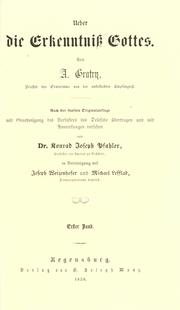 Cover of: Ueber die Erkenntniss Gottes by Auguste Joseph Alphonse Gratry