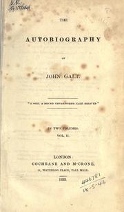 The autobiography by John Galt