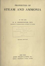 Cover of: Properties of steam and ammonia.