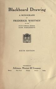 Cover of: Blackboard drawing by Frederick Whitney