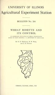 Cover of: Wheat rosette and its control