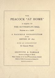 Cover of: The peacock "at home" by Catherine Ann Turner Dorset