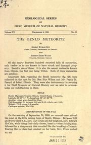 Cover of: The Benld meteorite