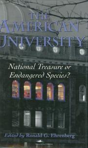 Cover of: The American university: national treasure or endangered species?