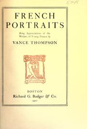 Cover of: French portraits