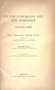 Cover of: On the Fomorians and the Norsemen by Duald MacFirbis