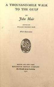 Cover of: A  thousand-mile walk to the Gulf by John Muir