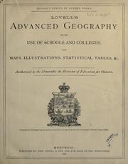 Cover of: Lovell's advanced geography...