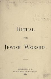Cover of: Ritual for Jewish worship.