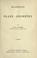 Cover of: Elements of plane geometry
