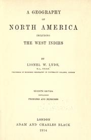 Cover of: geography of North America, including the West Indies
