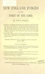 Cover of: New-England judged, by the spirit of the Lord by Bishop, George