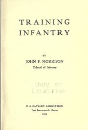 Cover of: Training infantry