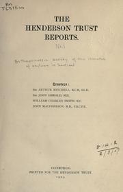 Cover of: Anthropometric survey of the inmates of asylums in Scotland