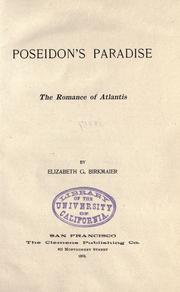Cover of: Poseidon's paradise: the romance of Atlantis