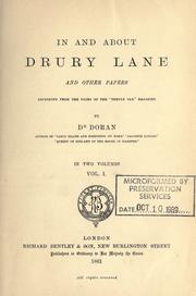 Cover of: In an about Drury Lane, and other papers, reprinted from the pages of the 'Temple bar' magazine.