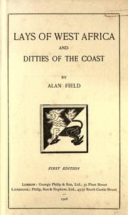 Cover of: Lays of West Africa and ditties of the coast