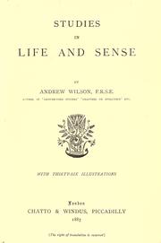 Cover of: Studies in life and sense