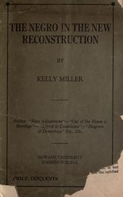 Cover of: The Negro in the new reconstruction