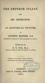 Cover of: The emperor Julian and his generation. by August Neander