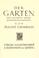 Cover of: Der Garten