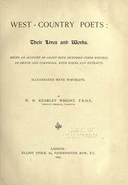 Cover of: West-country poets: their lives and works.: Being an account of about four hundred verse writers of Devon and Cornwall, with poems and extracts ...