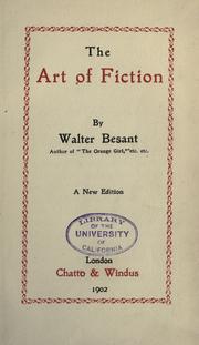 Cover of: The art of fiction. by Walter Besant