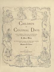 Cover of: Children of colonial days by Elizabeth S. Tucker