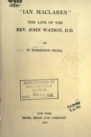 Cover of: "Ian Maclaren" by Nicoll, W. Robertson Sir