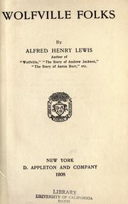Cover of: Wolfville folks by Alfred Henry Lewis
