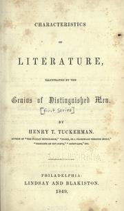 Characteristics of literature by Henry T. Tuckerman