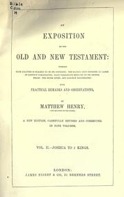 Cover of: Exposition of the Old and New Testaments ... by Matthew Henry