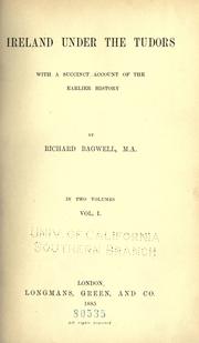 Cover of: Ireland under the Tudors by Richard Bagwell